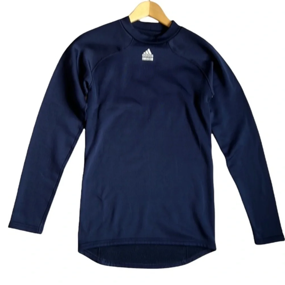 Adidas Techfit Men's Fleece LIned Compression Long Sleeve Training Shirt Large - Picture 3 of 10